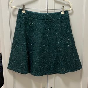 Faux wool skater skirt